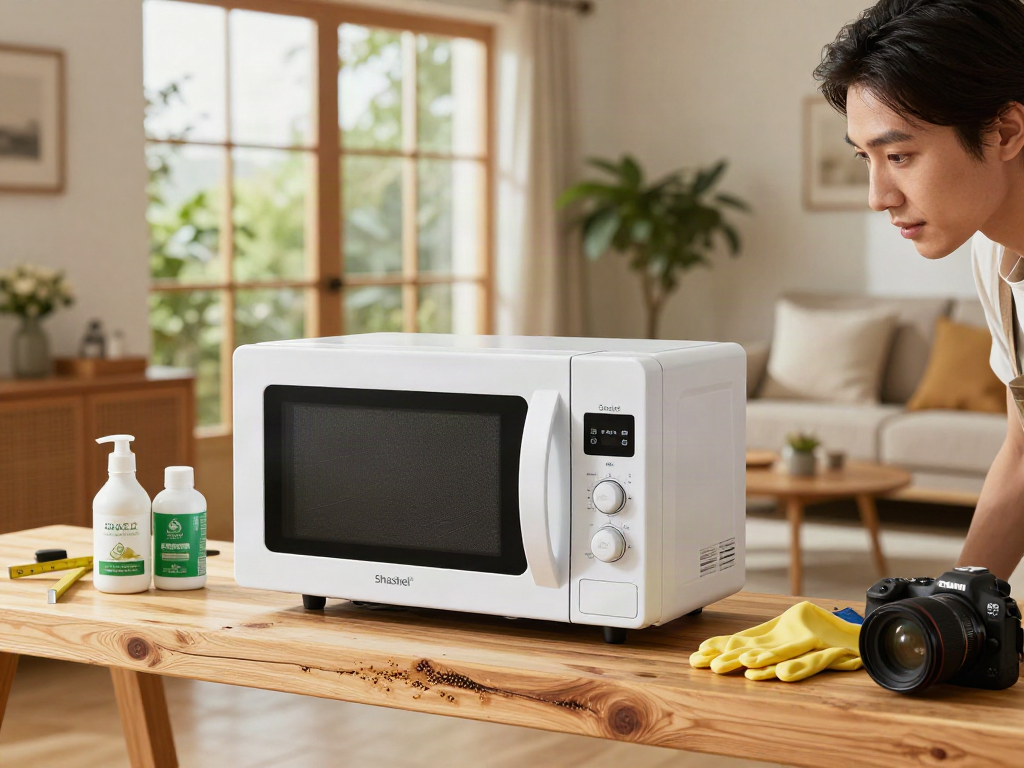 Traitement du bois par le Shashel® avec un propriétaire observant l'innovation durable.